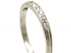 Art Deco Platinum & Diamond Half Eternity Ring 10 Art Deco Platinum & Diamond Half Eternity Ring -Antique Jewellery Company DSC04878 scaled 1