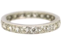 Early 20th Century 18ct White Gold & Diamond Eternity Ring -Antique Jewellery Company DSC04942 scaled 1