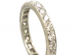 Early 20th Century 18ct White Gold & Diamond Eternity Ring -Antique Jewellery Company DSC04959 scaled 1
