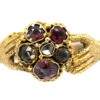 Late Georgian 15ct Gold Gem Set Token Of Affection Ring -Antique Jewellery Company DSC04974