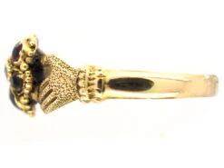 Late Georgian 15ct Gold Gem Set Token Of Affection Ring -Antique Jewellery Company DSC04976 1