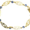 Edwardian 15ct Gold & Sapphire Bracelet 1 Edwardian 15ct Gold & Sapphire Bracelet -Antique Jewellery Company DSC05020