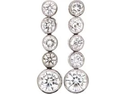 Edwardian Platinum Diamond Drop Earrings