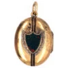 Victorian 15ct Gold Oval Locket Set With A Shield Shaped Bloodstone 1 Victorian 15ct Gold Oval Locket Set With A Shield Shaped Bloodstone -Antique Jewellery Company DSC05061