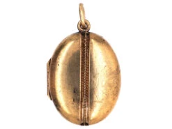 Victorian 15ct Gold Oval Locket Set With A Shield Shaped Bloodstone -Antique Jewellery Company DSC05062