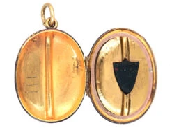 Victorian 15ct Gold Oval Locket Set With A Shield Shaped Bloodstone -Antique Jewellery Company DSC05065