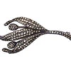 Art Deco Silver & Marcasite Leaf & Bud Brooch 1 Art Deco Silver & Marcasite Leaf & Bud Brooch -Antique Jewellery Company DSC05070