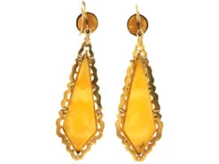 Victorian 18ct Gold Long Drop Cameo Earrings Of Guardian Angels 14 Victorian 18ct Gold Long Drop Cameo Earrings Of Guardian Angels -Antique Jewellery Company DSC05081