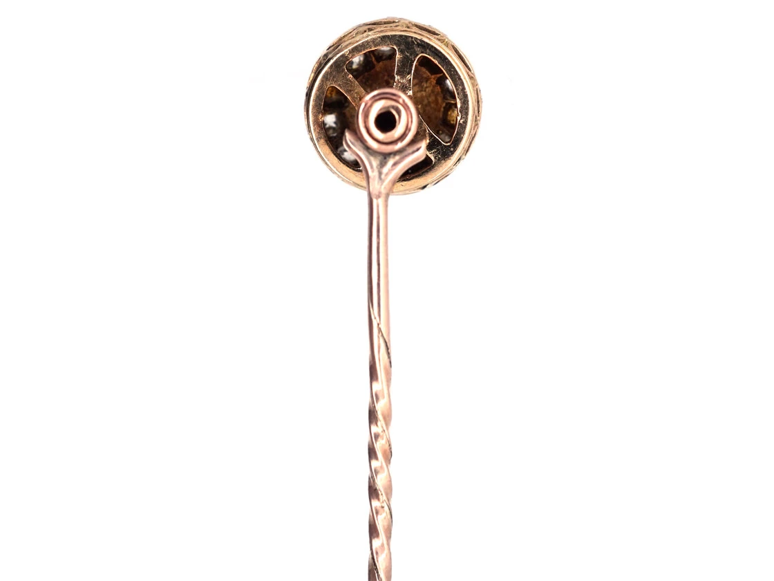 Victorian Diamond & Pearl Tie Pin 7 Victorian Diamond & Pearl Tie Pin - Image 5