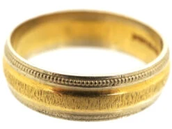 18ct Two Colour Gold Wedding Band 15 18ct Two Colour Gold Wedding Band -Antique Jewellery Company DSC05111