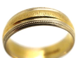 18ct Two Colour Gold Wedding Band 14 18ct Two Colour Gold Wedding Band -Antique Jewellery Company DSC05118