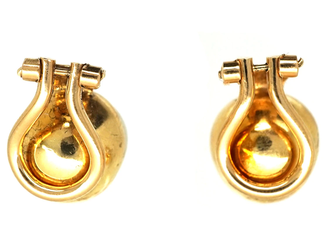18ct Gold Clip On Pearl Earrings 6 18ct Gold Clip On Pearl Earrings - Image 4