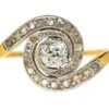 Art Nouveau 18ct Gold & Diamond Twist Ring 1 Art Nouveau 18ct Gold & Diamond Twist Ring -Antique Jewellery Company DSC05161