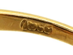 Art Nouveau 18ct Gold & Diamond Twist Ring -Antique Jewellery Company DSC05170