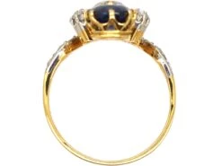 Edwardian 18ct Gold & Platinum, Sapphire & Diamond Tiara Ring -Antique Jewellery Company DSC05210 scaled 1