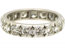 Art Deco Platinum Eternity Ring With Curved Edges Set With Diamonds 9 Art Deco Platinum Eternity Ring With Curved Edges Set With Diamonds -Antique Jewellery Company DSC05221 scaled 1