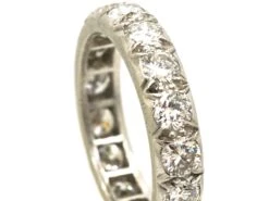 Art Deco Platinum Eternity Ring With Curved Edges Set With Diamonds 7 Art Deco Platinum Eternity Ring With Curved Edges Set With Diamonds -Antique Jewellery Company DSC05227 scaled 1