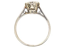 Art Deco Diamond Single Stone Platinum Ring 16 Art Deco Diamond Single Stone Platinum Ring -Antique Jewellery Company DSC05277