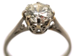 Art Deco Diamond Single Stone Platinum Ring 13 Art Deco Diamond Single Stone Platinum Ring -Antique Jewellery Company DSC05287