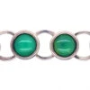 Art Deco Silver & Jade Round Links Bracelet 2 Art Deco Silver & Jade Round Links Bracelet -Antique Jewellery Company DSC05298