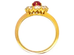 Victorian 18ct Gold, Diamond And Pink Spinel Cluster Ring 15 Victorian 18ct Gold, Diamond And Pink Spinel Cluster Ring -Antique Jewellery Company DSC05327