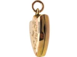 Edwardian 9ct Back & Front Shield Shaped Locket With Swallow Motif -Antique Jewellery Company DSC05339 1