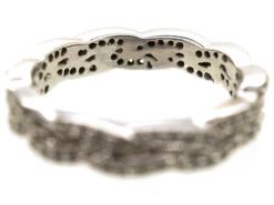 9ct White Gold & Diamond Inter Woven Design Ring 13 9ct White Gold & Diamond Inter Woven Design Ring -Antique Jewellery Company DSC05349