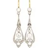 Art Nouveau 18ct Gold & Platinum, Diamond Drop Earrings -Antique Jewellery Company DSC05373 scaled 1