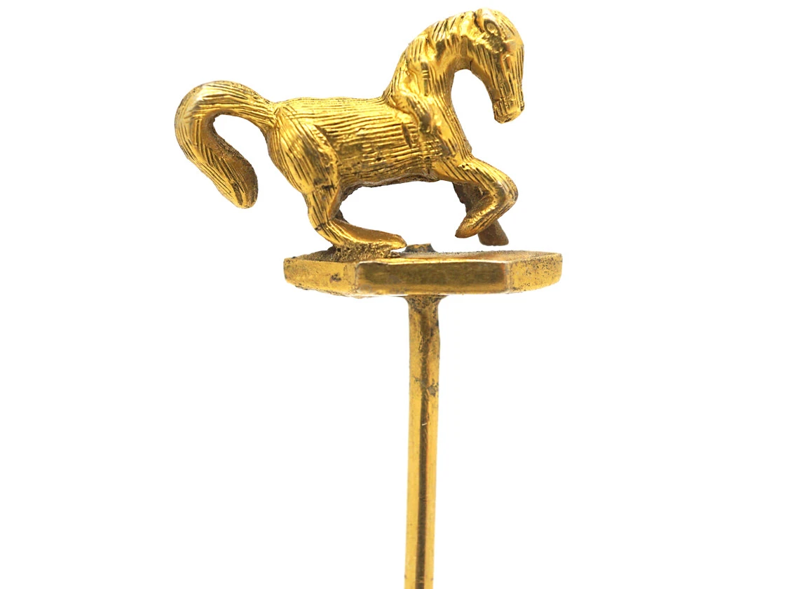 9ct Gold Horse Tie Pin 3 9ct Gold Horse Tie Pin
