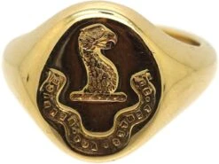 9ct Gold Signet Ring With Intaglio Of Griffin’s Head By Charles Green & Sons -Antique Jewellery Company DSC05402 scaled 1