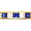 18ct Gold Half Eternity Ring Set With Sapphires & Diamonds 2 18ct Gold Half Eternity Ring Set With Sapphires & Diamonds -Antique Jewellery Company DSC05439 scaled 1