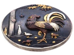 Japanese 19th Century Shakudo Brooch 6 Japanese 19th Century Shakudo Brooch -Antique Jewellery Company DSC05457