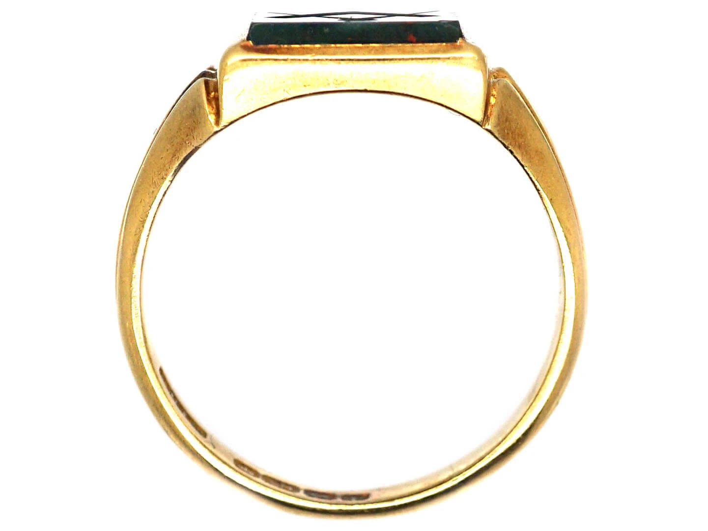 Masonic 18ct Gold Signet Ring With Bloodstone Masonic Intaglio Assayed In 1916 5 Masonic 18ct Gold Signet Ring With Bloodstone Masonic Intaglio Assayed In 1916 - Image 3