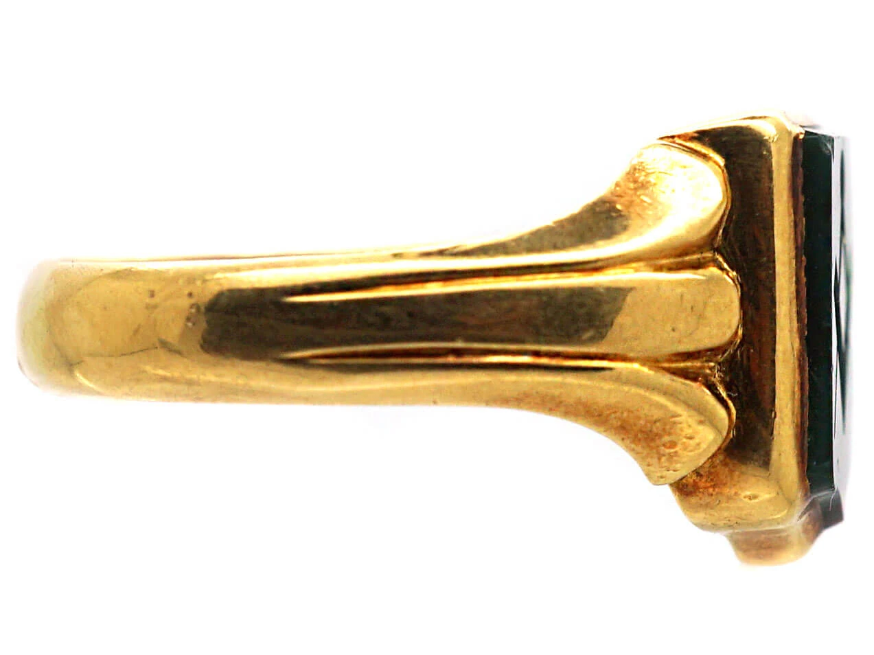 Masonic 18ct Gold Signet Ring With Bloodstone Masonic Intaglio Assayed In 1916 6 Masonic 18ct Gold Signet Ring With Bloodstone Masonic Intaglio Assayed In 1916 - Image 4