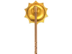 Victorian 9ct Gold & RoseDiamond Round Tie Pin -Antique Jewellery Company DSC05574