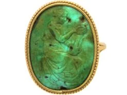 Georgian 15ct Gold, Turquoise Ring With Carved Classical Scene 13 Georgian 15ct Gold, Turquoise Ring With Carved Classical Scene -Antique Jewellery Company DSC05580 scaled 1