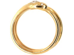 Victorian 18ct Snake Ring Set With A Diamond -Antique Jewellery Company DSC05590