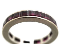 Art Deco 18ct White Gold Ruby Eternity Ring -Antique Jewellery Company DSC05607