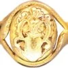 Victorian 15ct Gold Signet Ring With Armorial & Snake Detail