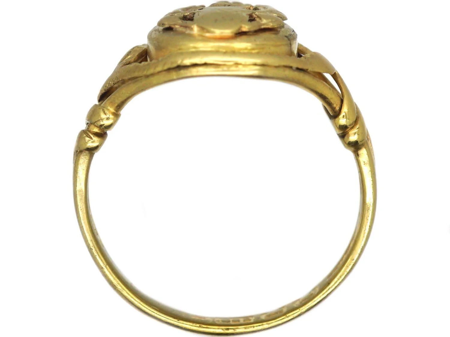 Victorian 15ct Gold Signet Ring With Armorial & Snake Detail 4 Victorian 15ct Gold Signet Ring With Armorial & Snake Detail - Image 2