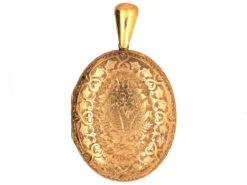 Victorian 15ct Gold Oval Engraved Locket 7 Victorian 15ct Gold Oval Engraved Locket -Antique Jewellery Company DSC05699
