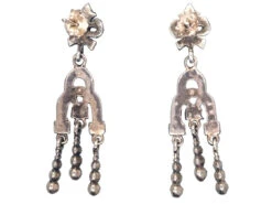 Art Deco Triple Drop Silver & Marcasite Earrings 7 Art Deco Triple Drop Silver & Marcasite Earrings -Antique Jewellery Company DSC05726