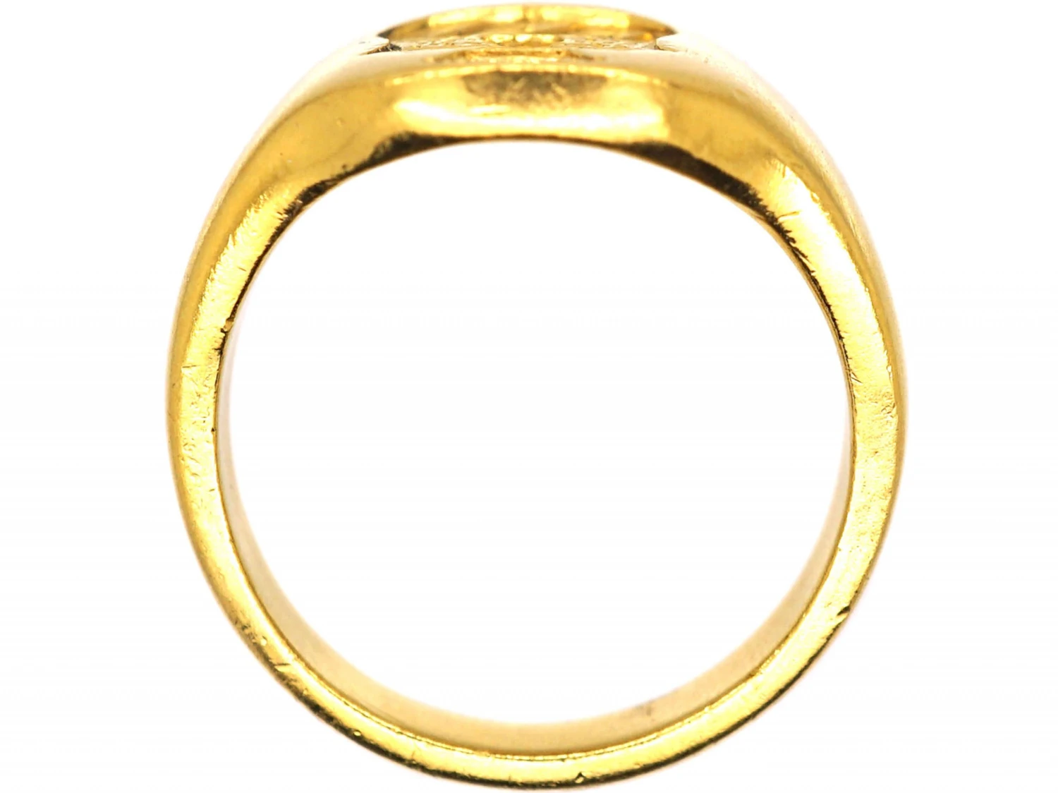 Early 20th Century 22ct Gold Signet Ring With Crest & Coronet Intaglio 5 Early 20th Century 22ct Gold Signet Ring With Crest & Coronet Intaglio - Image 3