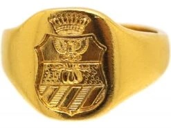Early 20th Century 22ct Gold Signet Ring With Crest & Coronet Intaglio 13 Early 20th Century 22ct Gold Signet Ring With Crest & Coronet Intaglio -Antique Jewellery Company DSC05768 scaled 1