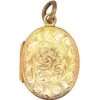 Victorian 9ct Back & Front Oval Locket With Engraved Detail