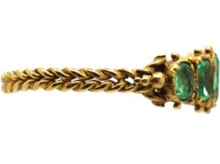 Regency 15ct Gold, Five Stone Emerald Ring -Antique Jewellery Company DSC05842 scaled 1