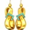 Victorian 15ct Gold Coil Drop Earrings With Turquoise Buckle Motifs 1 Victorian 15ct Gold Coil Drop Earrings With Turquoise Buckle Motifs -Antique Jewellery Company DSC05842 scaled 2
