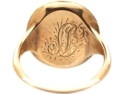 Georgian 15ct Gold Rebus Ring Of A Cherub & Willow Tree -Antique Jewellery Company DSC05859