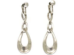 Art Deco Silver & Marcasite Triple Hoop Earrings -Antique Jewellery Company DSC05899