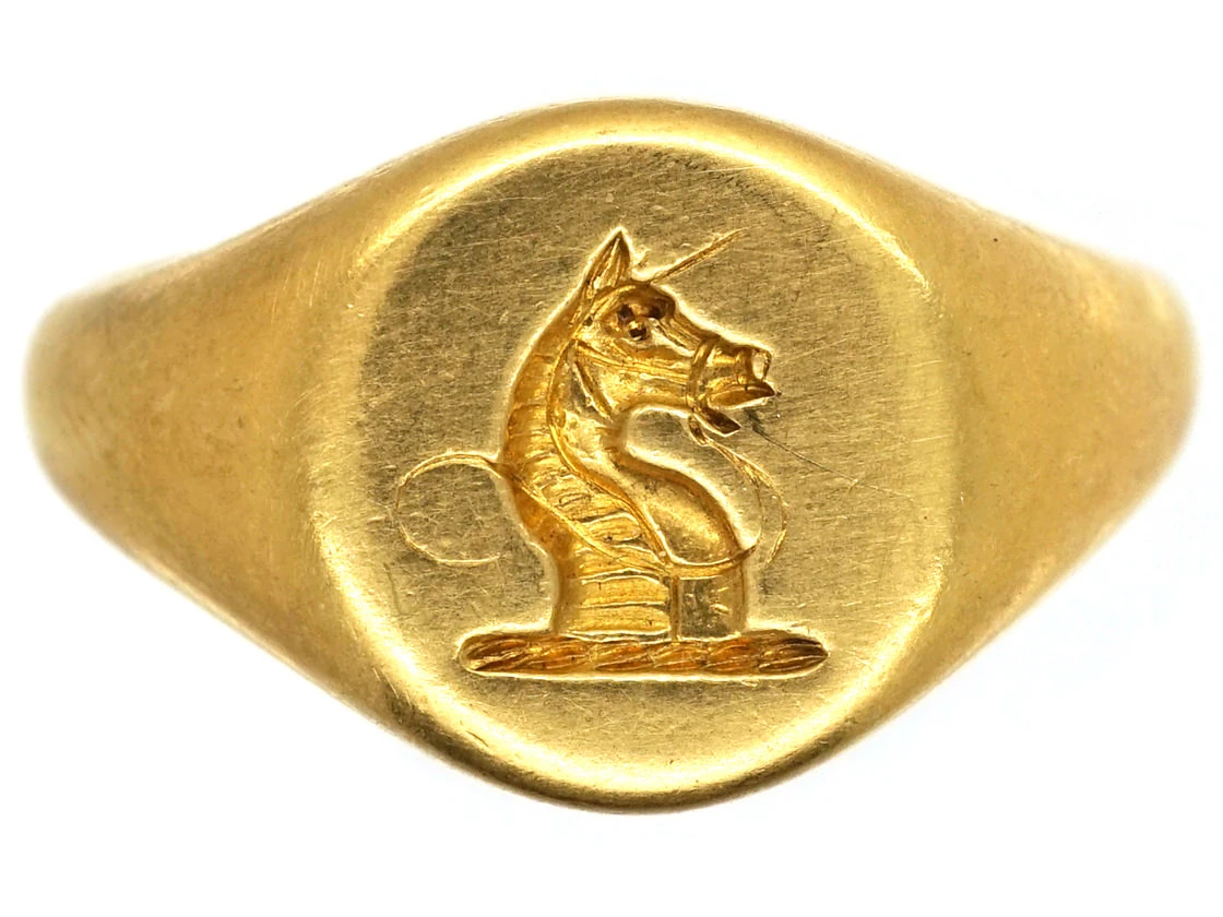 Victorian 18ct Gold Signet Ring Of A Unicorn 3 Victorian 18ct Gold Signet Ring Of A Unicorn